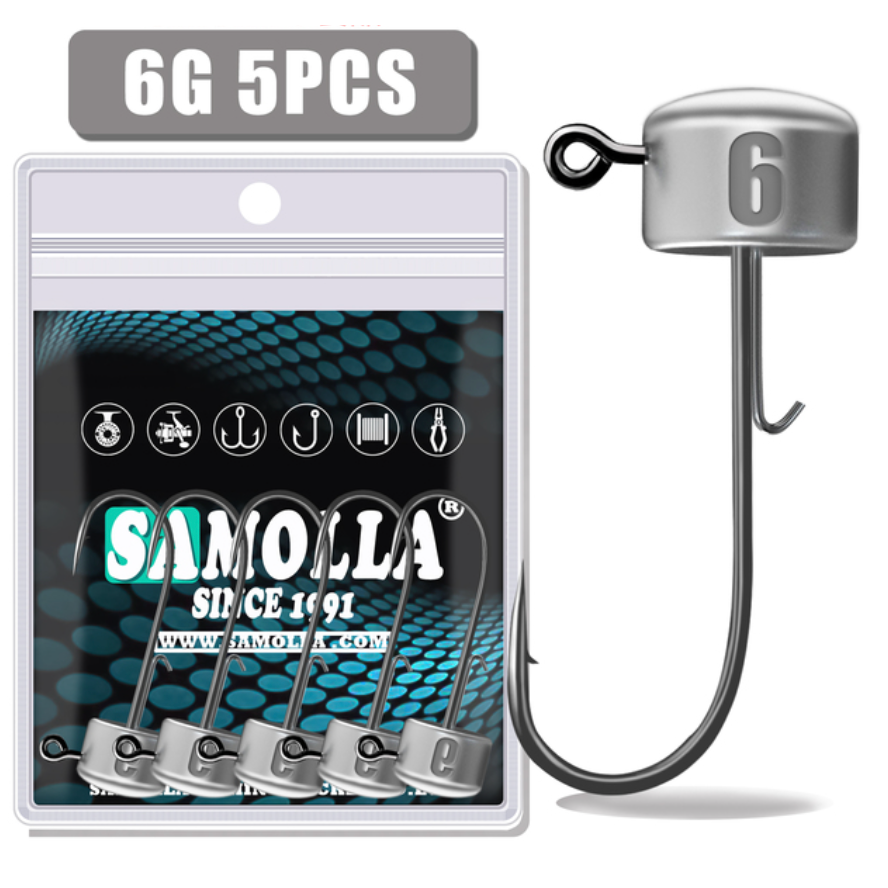 Têtes Plombées de Qualité Supérieure en Lot de 5 - Disponibles en 3 Tailles pour une Pêche Sans Compromis